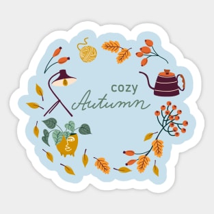 Cozy Autumn wreath Sticker